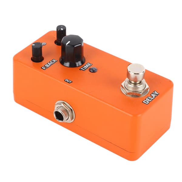 Elgitarr Effektpedal Enkel Block Mini Modulationsförstärkarsimulering Pedal Orange Delay