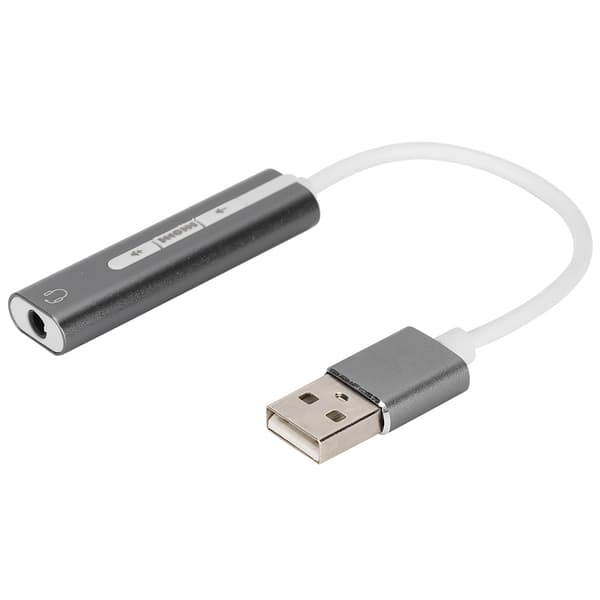USB-lydkort i aluminiumslegering eksternt computerlydkort til alle computersystemer 7.1 Stereo