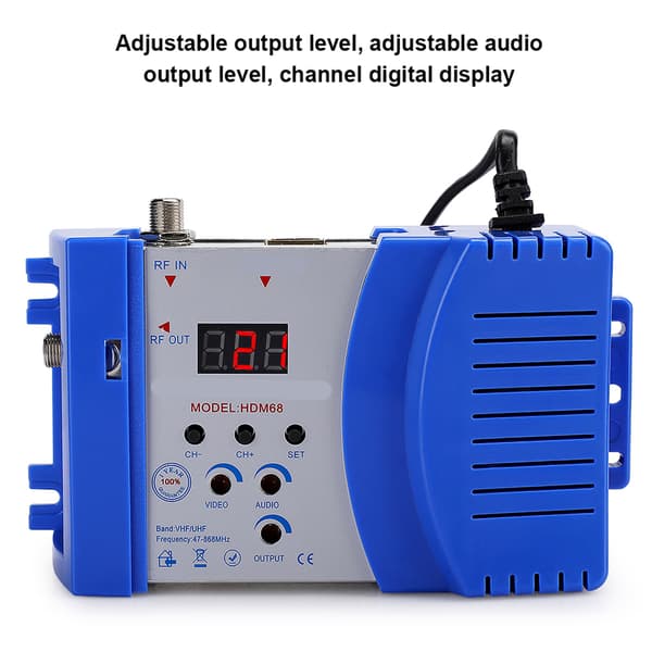 HD Modulator HDM68 Analog High Definition Multimedia Interface RF VHF / UHF Frekvens Computertilbehør EU-stik 100-240V