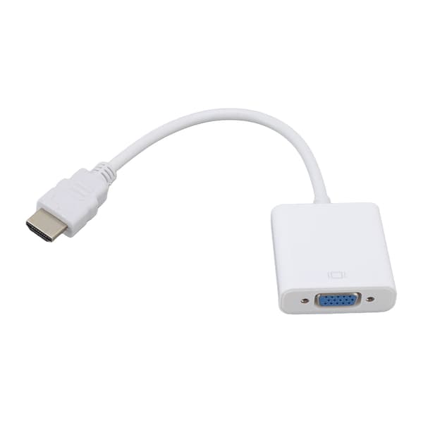 HD Multimedia Interface til VGA-adapter ABS 1080P/1.4 Output Plug and Play HD Multimedia Interface til VGA-konverter Hvid