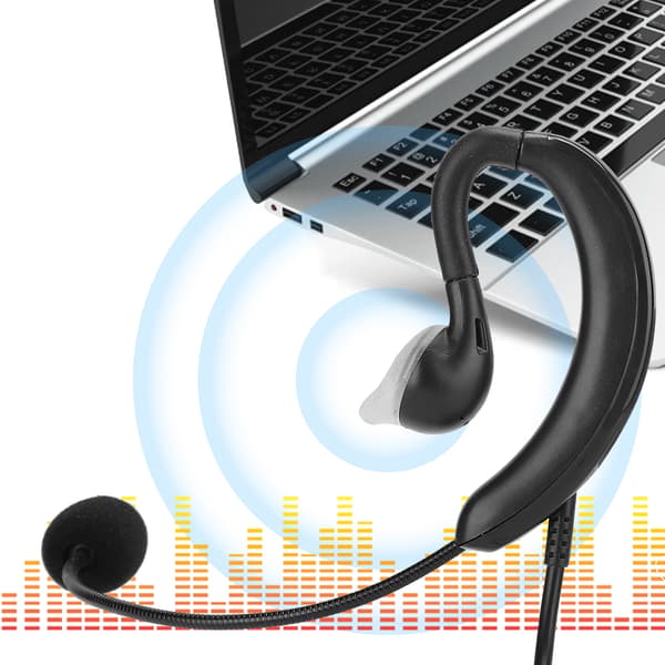 Öronkrok Headset USB Hörlurar Dator Notebook Tillbehör för Skype / QQ / MSN
