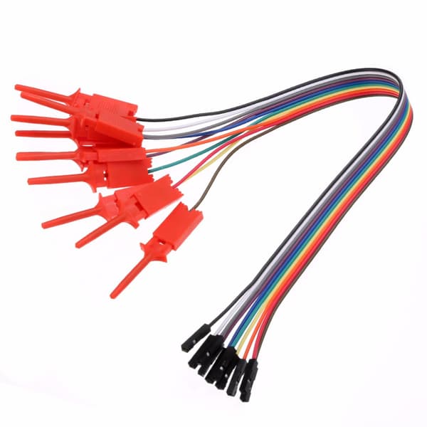 10-pak Dupont-ledninger testklemmer til USB-logikanalysator, forbindelseskabler og interface-ben, ideel til elektroniktest