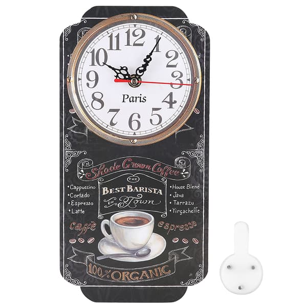 Modern rektangulär väggklocka elegant hängande ur för vardagsrum och bardekor