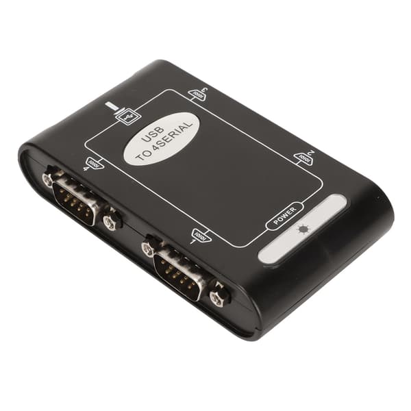 USB til seriel adapter 4 RS232-porte COM-reservefunktion DB9 kompakt USB til RS232-adapter til Windows 10 8 7