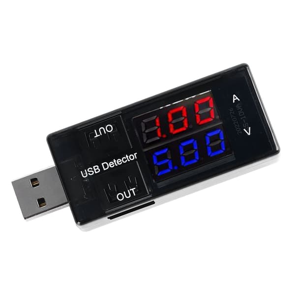 USB-testare, multimeter med dubbla skärmar, högprecisionsspänningskapacitetsmätare 3-20V 0-3A