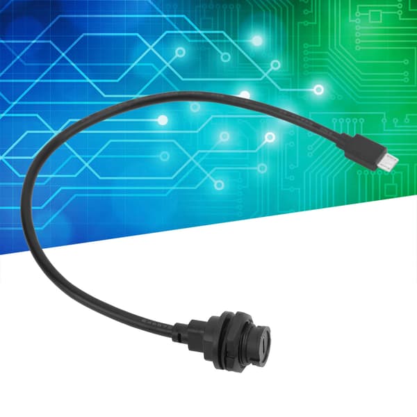 Vandtæt IP68 Micro USB Hun til Han Kabelstik med 1M Ledning E10MCBFF/MCAM