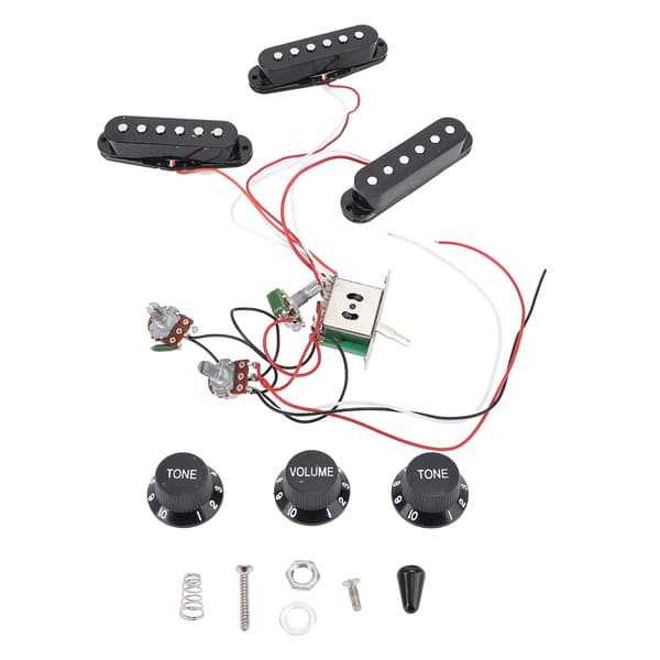 Elgitarr Single Single Single Coil Pickup Koppartråd Svart Justerbar Gitarrpickup för ST-panel