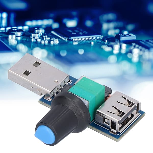 USB fläkthastighetsregulator volymrattjusterare modul lågbrus PWM-regulator