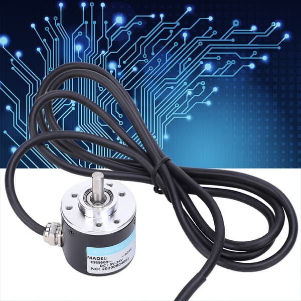 Rotary Encoder 5-24V DC AB 2-faset inkrementel solid aksel, 1000P/R til automation og kontorudstyr