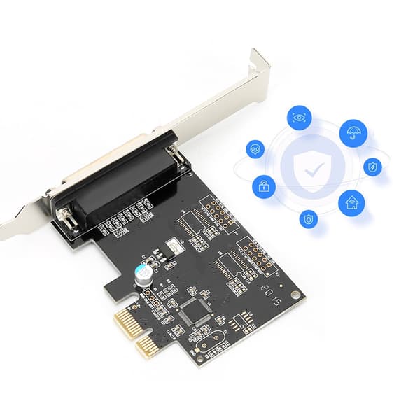 PCIE til parallelportkort Printport LPT PCI-E LPT printerkortadapter DB25