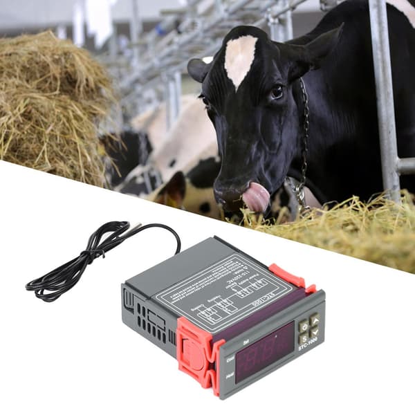 Digital Termostat Dobbelt Relæudgang Temperaturregulator 110-220VAC med NTC-sensor