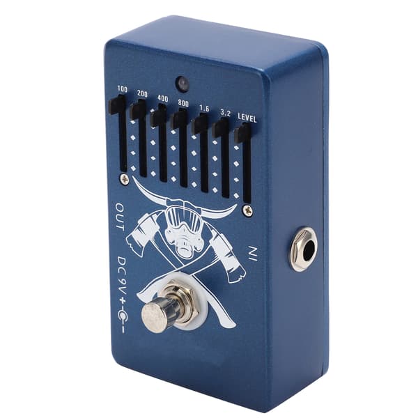 Gitarr EQ 6-bands Equalizer DC9V 30mA Tillbehör för musikinstrument Aluminiumlegering CP‑71