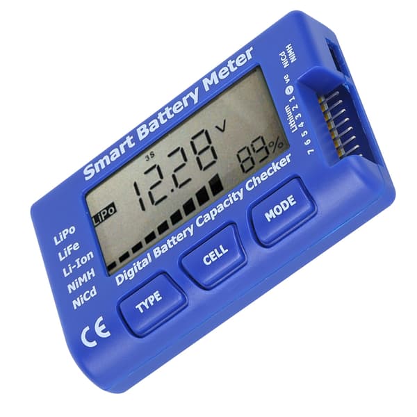 5-i-1 Smart Batteritestare LCD-display Kapacitetskontroll, Digital Voltmeter