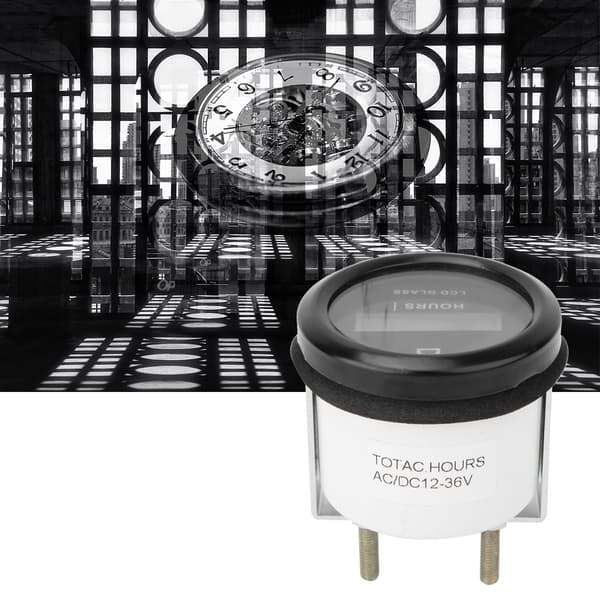 Digital LCD-timetæller til generator og maskiner, 0-999999.99H, motortimer