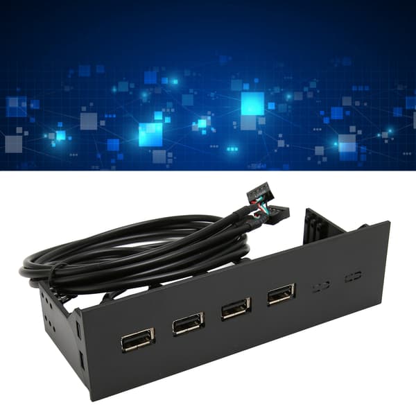 5,25 tommer USB2.0 Hub Frontpanel Multifunktionelt 4 porte 19-pin optisk drev frontpanel til 5,25 tommer PC computerkabinet