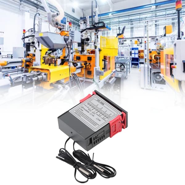 Termostatregulator med dubbel display och dubbla prober, 110-220VAC