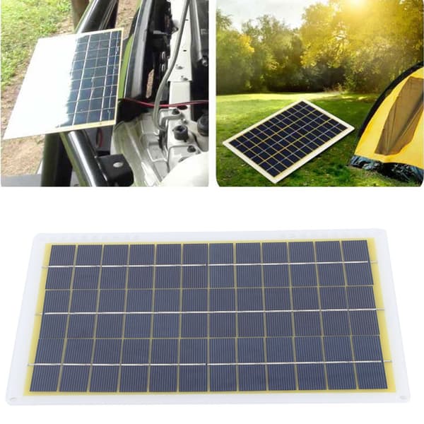 18V 10W Solpanel Bærbar Fotovoltaisk Modul til Udendørs Camping Rejser