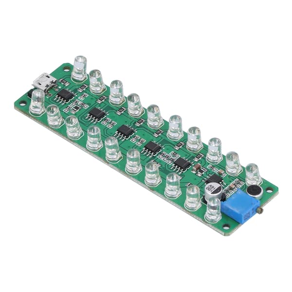 VU-meter modul med omvendt beskyttelse, stemmeaktiveret LED-display, lydniveauindikator til test