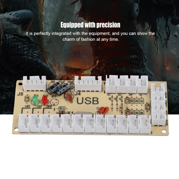 Arcade Game USB Encoder Controller med akryl krystalhus til Raspberry Pi og PC Mainframe822A