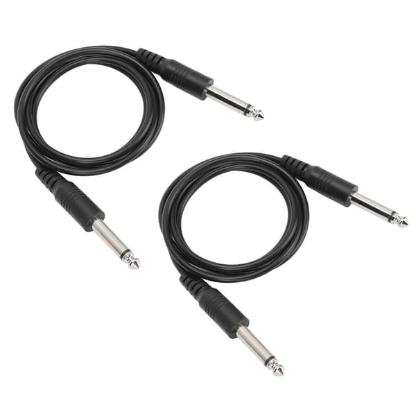 6,35 mm gitarrinstrumentkabel 1/4 tum rak till rak gitarrsladd för elgitarr basgitarr elektrisk mandolin 1 m