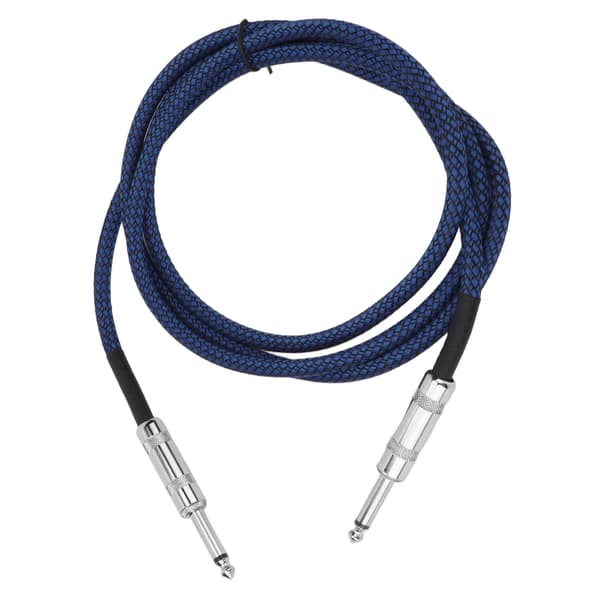 1/4 tums kabel gitarrkabel bas brusreducering flätskärmning 6,35 mm instrumentkabel för elgitarrförstärkare 3m/9.8ft