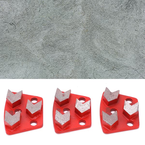 3 st diamant slipblock trapetsformad betong aggressiv skärning 3 pilsegment röd 30#