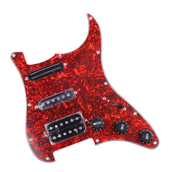 Elektrisk Guitar Pickguard Forudkablet Single Double Coil Pickups 1 Volumen 2 Tone Knapper Loaded Pickup Plade