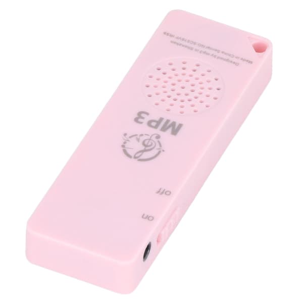 MP3-afspiller tabsfri lydkvalitet multifunktionel bærbar understøtter 64 GB hukommelseskort Mini MP3 til studerende Pink
