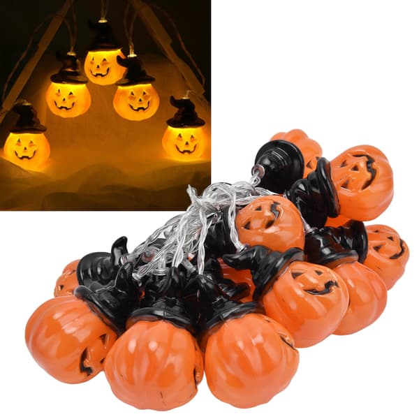 20LED Pumpa Fairy Lights 3m Dual-Mode String för Halloweenfest Heminredning