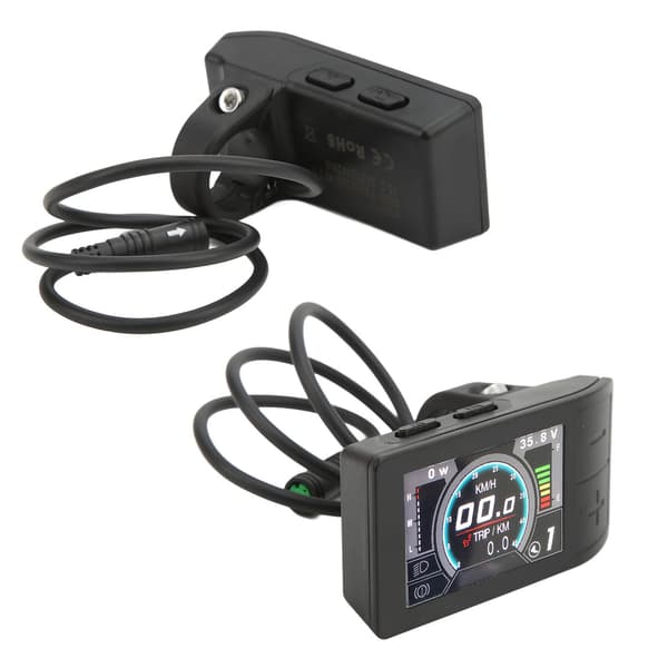 LCD Display ABS 500C Farveindikator Måler Kontrolpanel Elcykel Tilbehør til Bafang BBS01