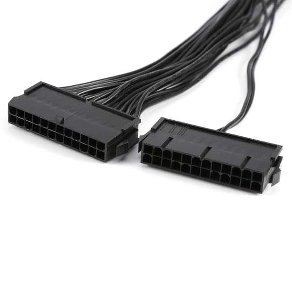 24Pin Mining Dual PSU Adapter ATX Strømforsyningskabelstik til Mining 30cm 20+4pin