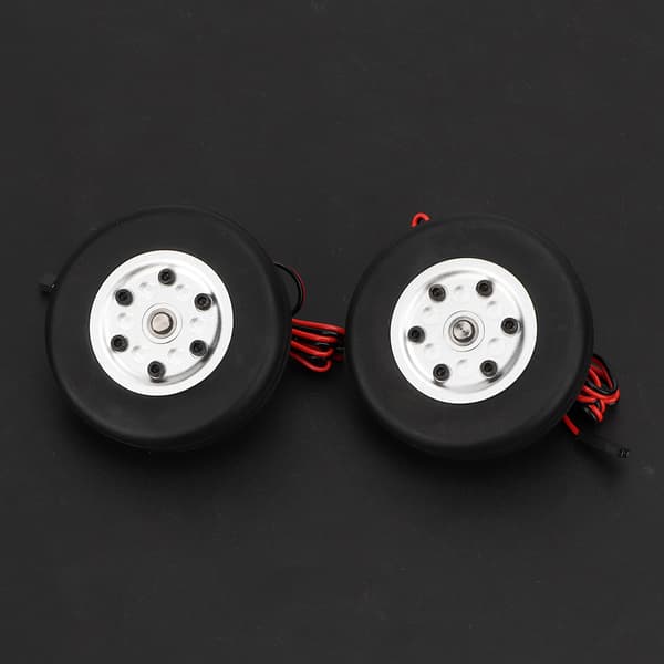 65 mm gummidäck hjulbromssystem med 4 mm axel för RC-flygplan