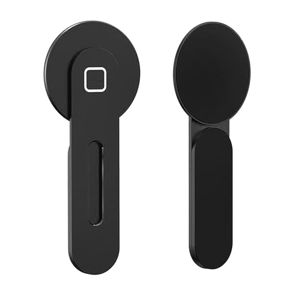 Magnetisk telefonholder til iPhone 12 13, bærbar kantmontering i aluminiumslegering, stærkt greb, sort