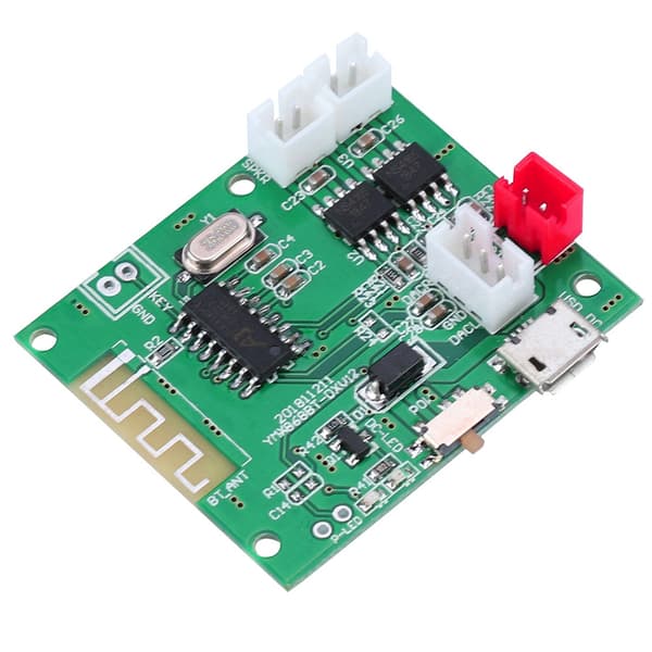 Bluetooth 5.0 2*5W Forstærkerkort AUX Audio Input Strømforstærkerkort 3.7V 5V