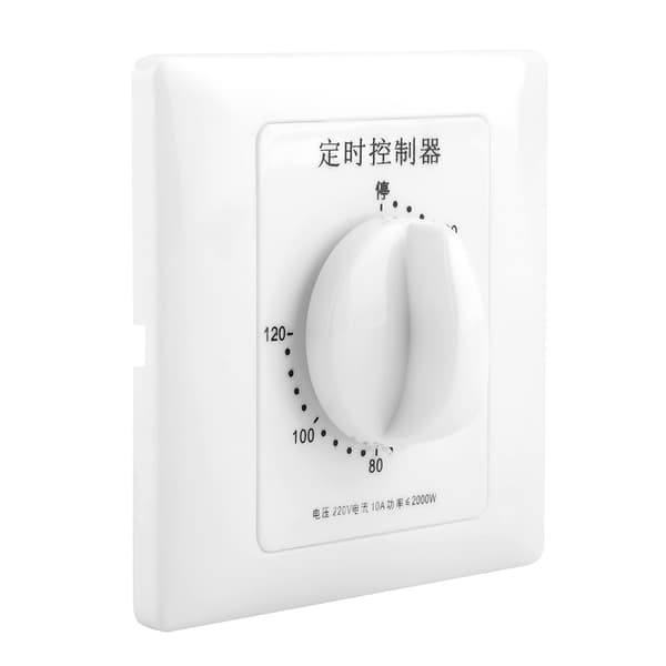 220V Vandpumpe Timer Mekanisk Nedtælling Indendørs Intelligent Tidsafbryder Kontrol (120 minutter)