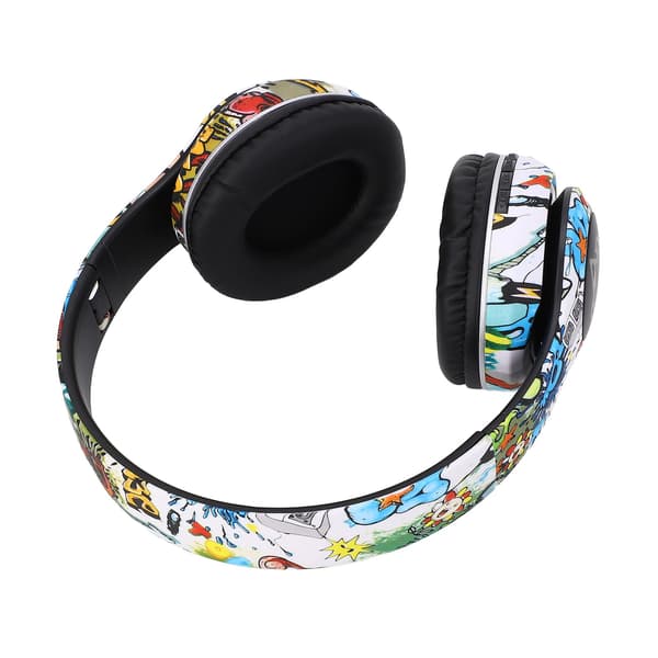 Trådløst Bluetooth-headset Multifunktionel støjreduktion Dyb bas Innovativt graffiti-design Bluetooth-hovedtelefoner