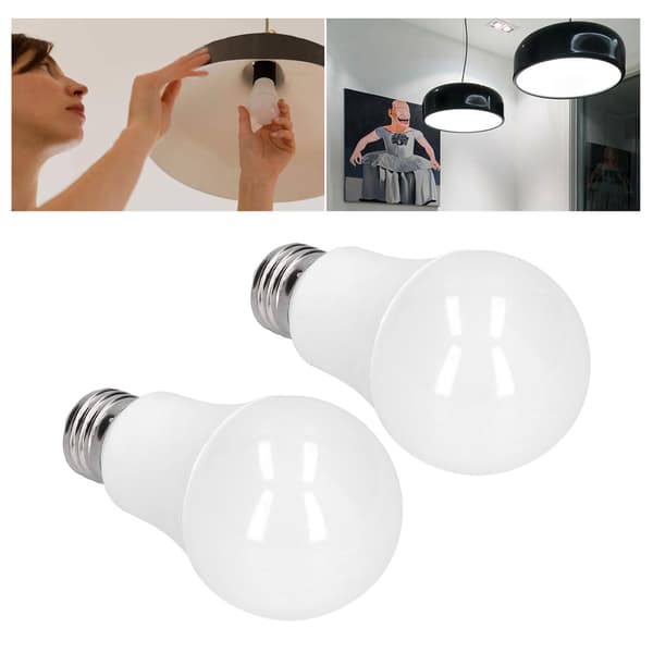 2PCS E27/E26 LED-lampa dimbar 7W/5000K glödlampa för hemmakontor sovrum 220V