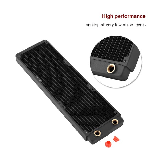Kobber Radiator Køleplade Computer Vandkøling Væske Varmeveksler (360mm)