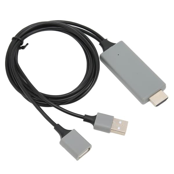 HDTV-kabeladapter 1080P HD multimediegrænsefladekabeladapter til iPhone TV-skærmprojektor Sort