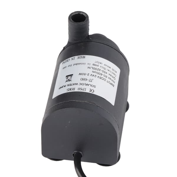 24V DC 1000L/H Solvarmvatten Cirkulationspump Borstlös Motor 7m Lyfthöjd
