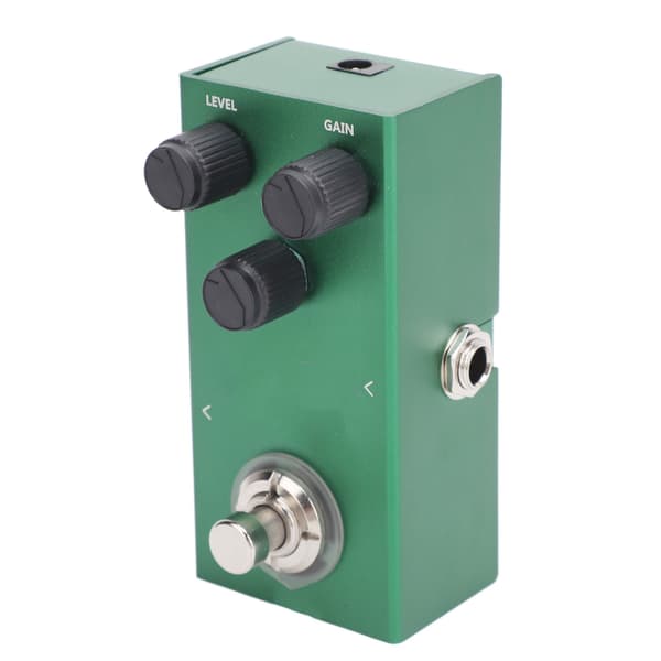 Gitarr Overdrive Effektpedal Mini Aluminiumlegering med Drive Level Tone Kontrollrattar för Elbas