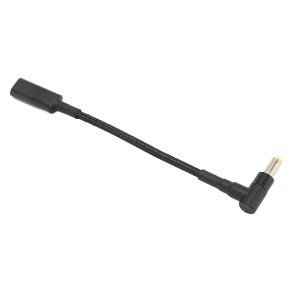 USB C til DC 5.5x2.5mm adapter nylonstrikket 100W dobbeltchip sikker USB C hun til han adapter til bærbar computer