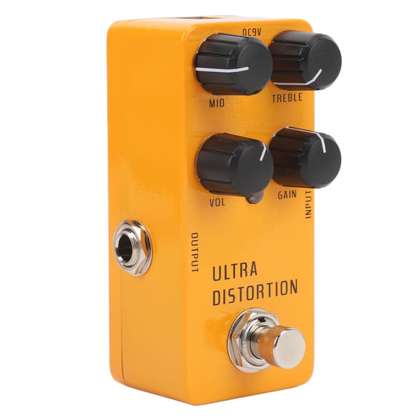 High Gain Distortion Gitarrpedal Aluminiumlegering Elgitarr Distortion Effektpedal med True Bypass DC9V