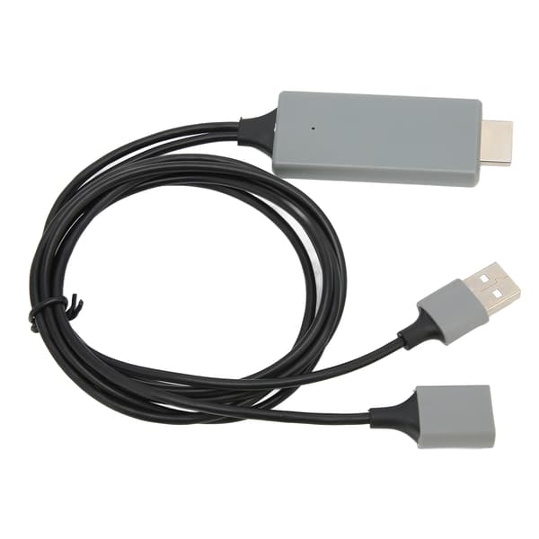 HDTV-kabeladapter 1080P HD multimediegrænsefladekabeladapter til iPhone TV-skærmprojektor Sort