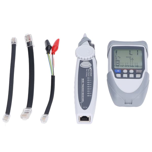 Netværkskabeltester LCD Digital Analog Multifunktion POE Wire Tracker Line Finder med taske