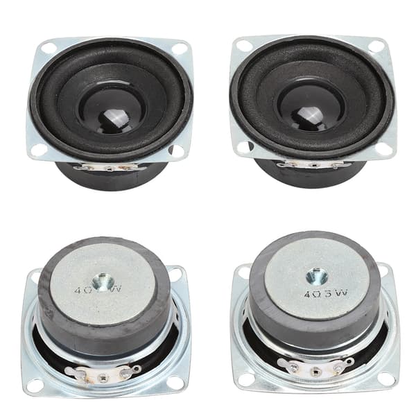 2 STK 2 tommer 4Ω 3W Højfølsom Kraftfuld Bas Fuld Frekvens Bluetooth Højttaler