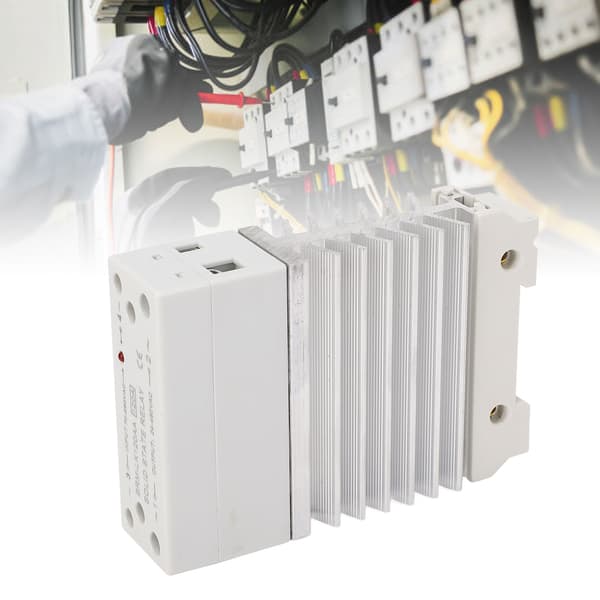 120A AC Solid State Relæ, Skinne Montering SSR m/ Køleplade, 70-280VAC Ind, 24-480VAC Ud