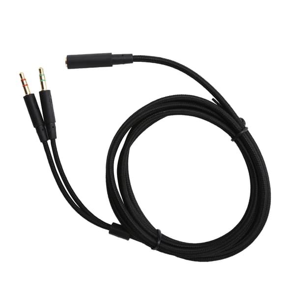2-i-1-adapter hörlursljudkabel passar för Kingston HyperX Cloud Stinger/Cloud Mix/Cloud Alpha