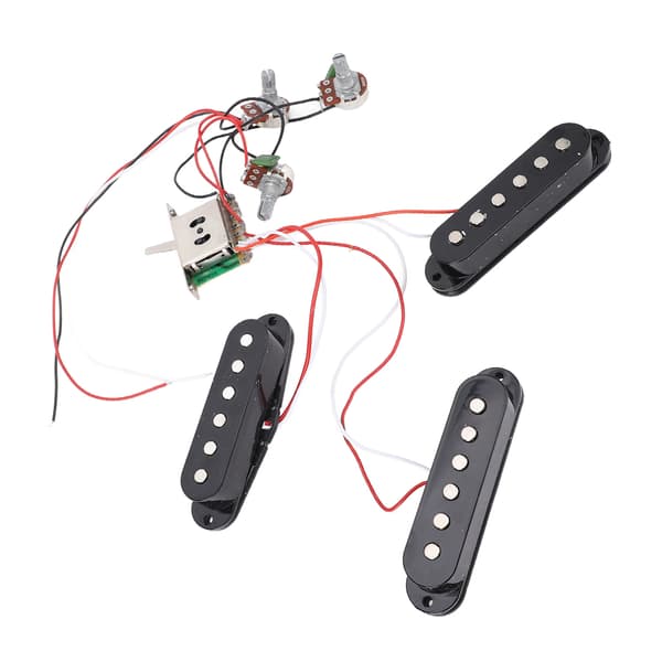 Elgitarr Single Single Single Coil Pickup Koppartråd Svart Justerbar Gitarrpickup för ST-panel