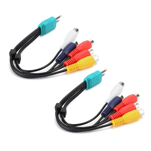 2 kpl Samsung LCD-televisioon komponenttisignaalikaapeli 3.5+2.5 - 5RCA Video Doubleend AV-johdolle